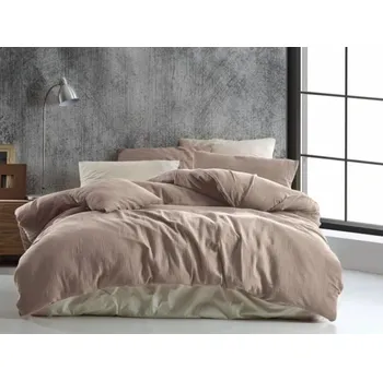 Povlečení Kvalitex Mušelínové povlečení 140x200, 70x90cm béžové Bettwäschegröße: 1+1, 140x220, 70x90cm