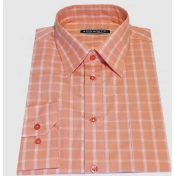 Pánská košile Prodloužená pánská košile oranžová Assante 20612, Velikost 39/40 (M)