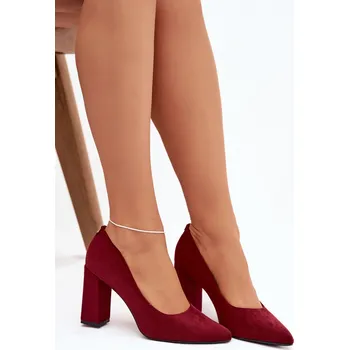 Dámské lodičky Lodičky na m Podpatku Sergio Leone PB216 Barva: Červená, Velikost: 38