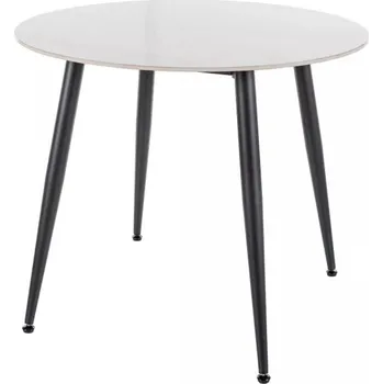 Jídelní stůl Kulatý jídelní stůl Rion 90 cm bílý/černý
