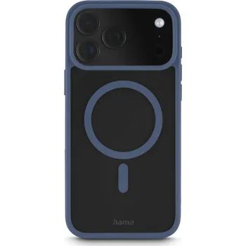 Pouzdro na mobilní telefon Hama Frame Protect, kryt pro Apple iPhone 17 Pro Max, magnetický, průhledný/modrý