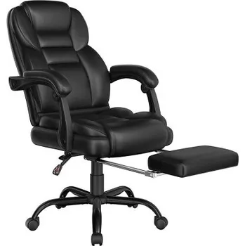Ergonomická kancelářská židle 614479 black otočná o 360°, černá - B YAHEETECH