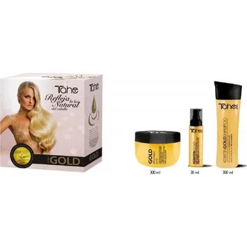 Kosmetická sada TAHE Keratin Gold Set pro suché a poškozené vlasy + dárek Staleks EXPERT 40 Minerálny pilník na nechty 100/180 zdarma