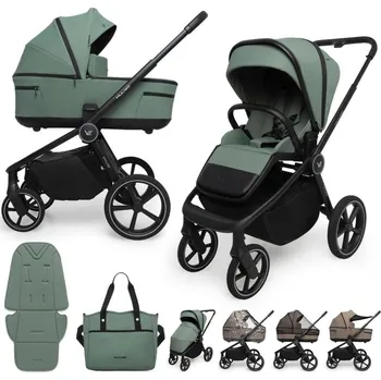 Kočárek pro psa MUUVO Kočárek kombinovaný Five 2v1 Pine Green