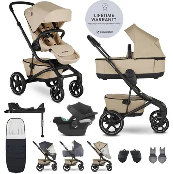 Kočárek pro psa EASYWALKER SET Kočárek 4v1 Jimmey Sand Taupe XXL RWS + CYBEX Aton B2 i-Size