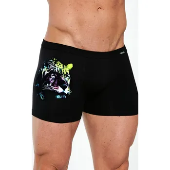 Cornette boxerky tatoo 280/219 Panthera - černá, XXL (Kvalitní pánské veselé boxerky s obrázkem Cornette Tattoo)