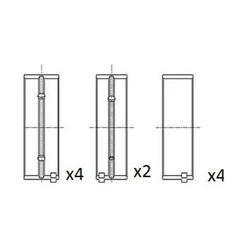 Kliková hřídel Hlavní ložiska klikového hřídele FAI AutoParts BM1043-STD