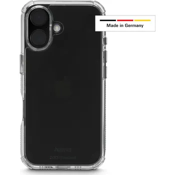 Pouzdro na mobilní telefon Hama Extreme Protect, kryt pro Apple iPhone 16, materiál D3O, nežloutne, průhledný