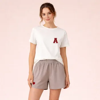 Dámské pyžamo Pyžamový set s potiskem FOTOGRAFIE, pro ženu Barva: Béžová, Velikosti: XXL