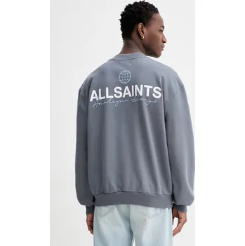 Pánská mikina Bavlněná mikina AllSaints EMBLEM M006NE šedá 90X, vel. L