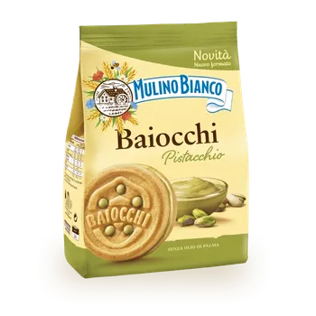 Mulino Bianco Baiocchi s pistáciovým krémem (con Crema al Pistacchio) 240g