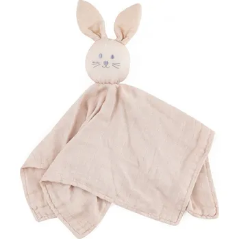 Výuková hračka PETITE&MARS Mazlíček bambusový mušelínový Hugo Desert Sand 0m+