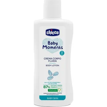 Tělový olej CHICCO Mléko tělové Baby Moments 87 % přírodních složek 200 ml