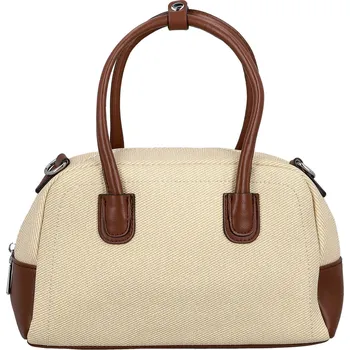 Kabelka Dámská kabelka do ruky krémová/hnědá - Firenze Leesha hnědá