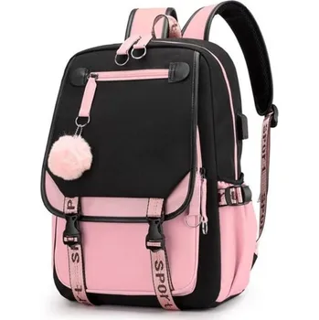 Outdoorové zavazadlo LIVEFY Aura 1 s USB kabelem, růžový