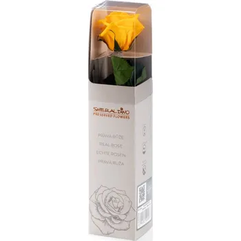 umělá květina Smeraldino Růže balená mini žlutá