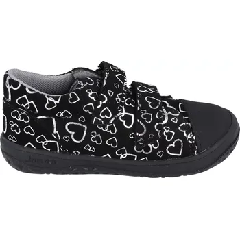 Dívčí tenisky Kožené boty Jonap barefoot B16 černé srdce 25