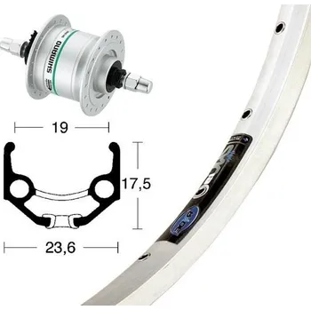 Zapletené kolo OEM přední zapletené kolo 28x1.75' DH3N20 Rigida Zac 19 (stříbrná)