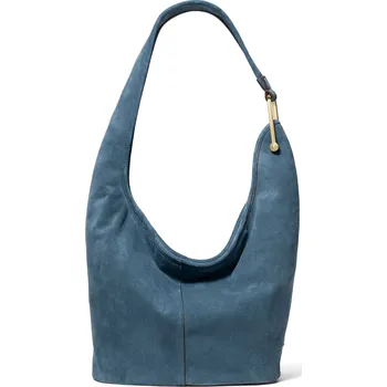 Kabelka Michael Kors shoulder bag semišová kabelka modrá + doprava zdarma