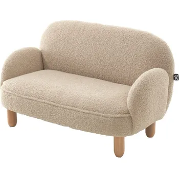 Pohovka Béžová dětská pohovka z textilie bouclé 89 cm Rocky – Vipack ID_1900502