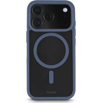 Pouzdro na mobilní telefon Hama Frame Protect, kryt pro Apple iPhone 17 Pro, magnetický, průhledný/modrý