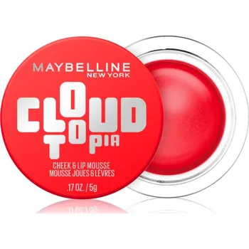 Dekorativní kosmetika MAYBELLINE NEW YORK CloudTopia matná krémová tvářenka na rty a tváře odstín 03 Divine Crimson 5 g