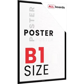 Kancelář Allboards Plakátový rám B1 OWZ – černý, zacvakávací, FRAME_B1BK