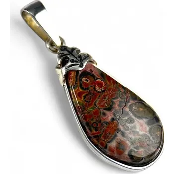 Přívěsek Drakkaria PANTER, jaspis, stříbrný přívěsek, Ag 925/1000