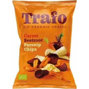 Slaná pochutina Trafo BIO zeleninové chipsy mix zeleniny 75g