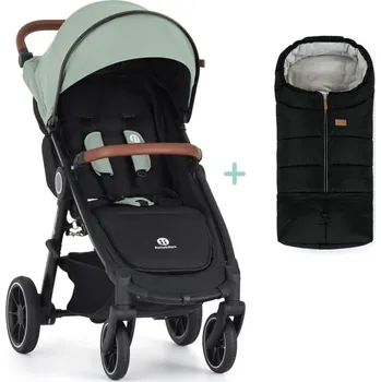 Kočárek pro psa PETITE&MARS Kočárek sportovní Street2 RWS Oak Iron Green + PETITE&MARS fusak Jibot