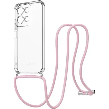 Pouzdro na mobilní telefon AlzaGuard Luxe Lanyard Case pro Xiaomi Redmi 15C růžový