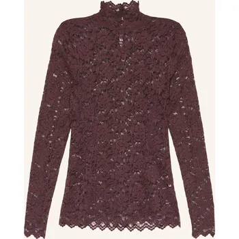 Dámské tričko Neo Noir Dámské Tričko S Dlouhým Rukávem Liza Z Krajky, tmavě...