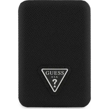 Powerbanka Guess PU Grained Triangle Logo MagSafe Powerbanka 5000mAh Black