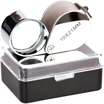 Lupa FOSCO Skládací lupa 10x21mm kapesní zvětšovací sklo Fosco™