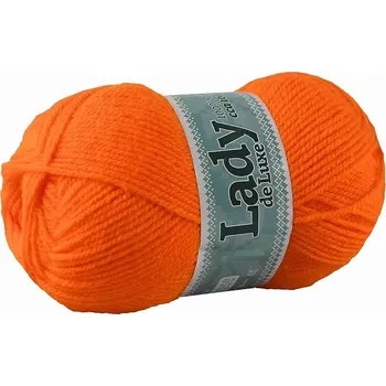 Galanterie Příze Lady de luxe 1147 neon oranžová