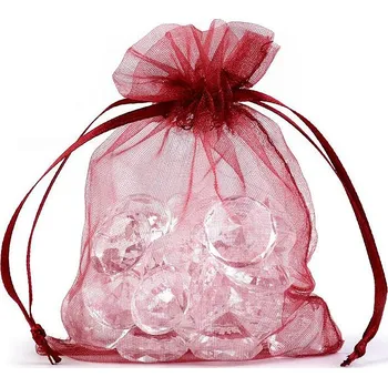 Dárková taška Dárkový pytlík 9x11 cm organza Varianta: 17 bordó sv., Balení: 100 ks