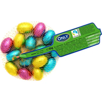 Čokoláda Only Malá čokoládová vajíčka v síťce jednobarevná 84g