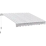 OUTSUNNY Stahovací markýza s klikou hliníková bílobéžová 300 x 250 cm
