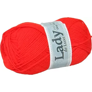 Příze Příze Lady de luxe 932 červená