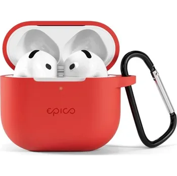 Pouzdro na mobilní telefon Epico odolný silikonový kryt pro Airpods 4 červený