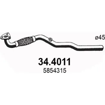 Přední díl výfuku Výfuková trubka ASSO 34.4011