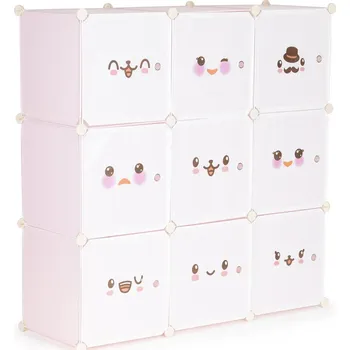 Dětský pokoj Dětský modulární regál, 9 polic, smajlíky