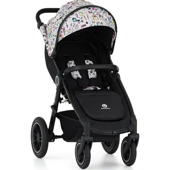 Kočárek pro psa PETITE&MARS Kočárek sportovní Street2 Air Black Limited 100 Tattoo