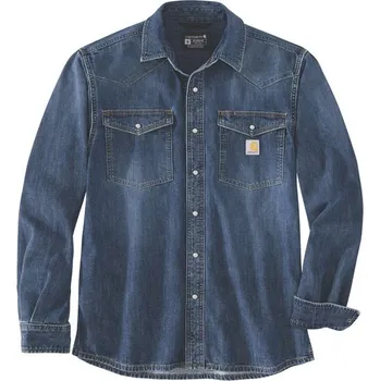 Pánská košile CARHARTT DENIM L/S SNAP FRONT SHIRT WYATT Velikost: M