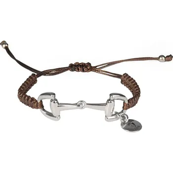 Náramek Pletený náramek s udidlem Horka Barva: hnědá/stříbrná