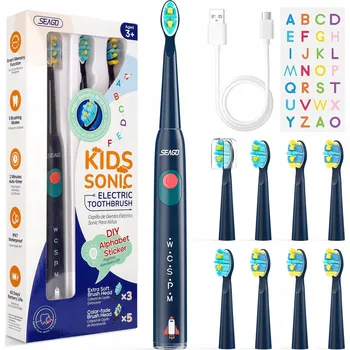 Elektrický zubní kartáček Sonický kartáček pro děti 3-12 let, modrý SEAGO SG-2303, USB-C