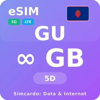 SIM karta Guam Neomezený Mobilní Internet - eSIM 5 dní datová SIM karta (esims_ULE_5D_GT_V2)