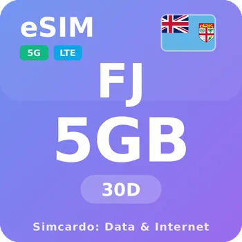SIM karta Fidži Mobilní Internet - eSIM 5GB 30 dní datová SIM karta
