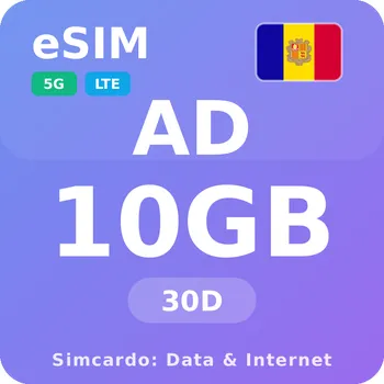 SIM karta Andorra Mobilní Internet - eSIM 10GB 30 dní datová SIM karta