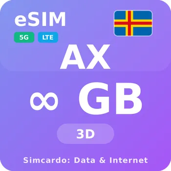 SIM karta Ålandy Neomezený Mobilní Internet - eSIM 3 dní datová SIM karta (esims_ULE_3D_AW_V2)